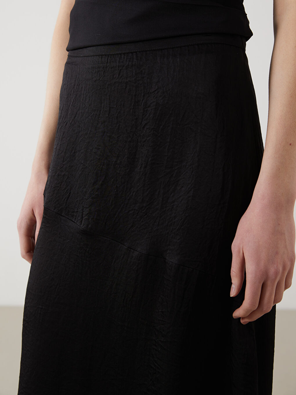 Zippered Waist Satin Women's Skirt -S5JC93Z8-CVL