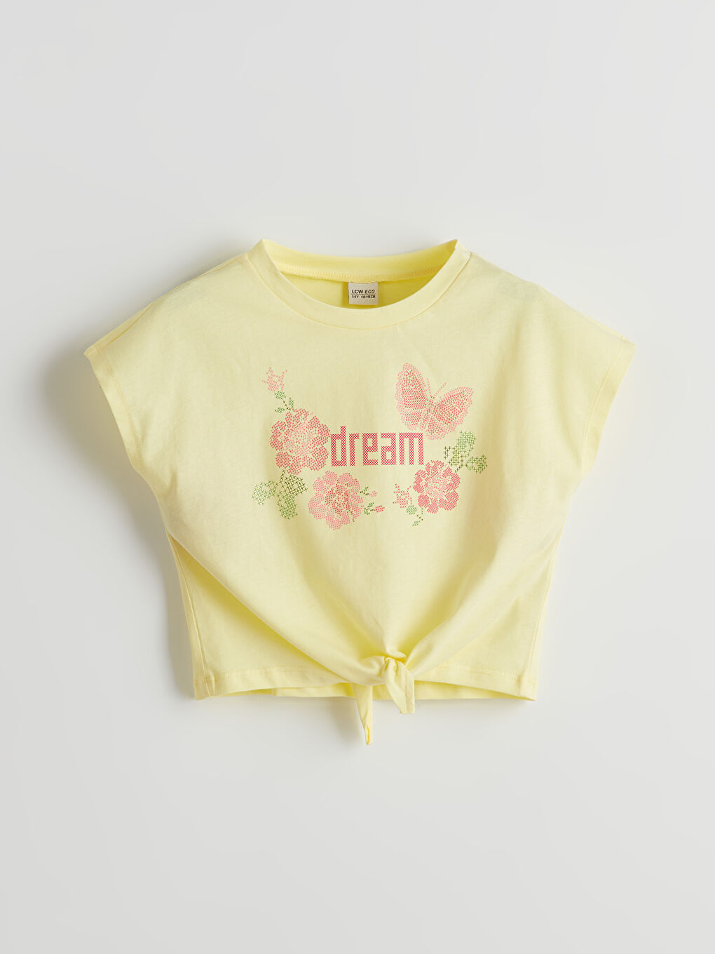 LCW ECO Crew Neck Girls' Crop T-Shirt -S5JC98Z4-FTR