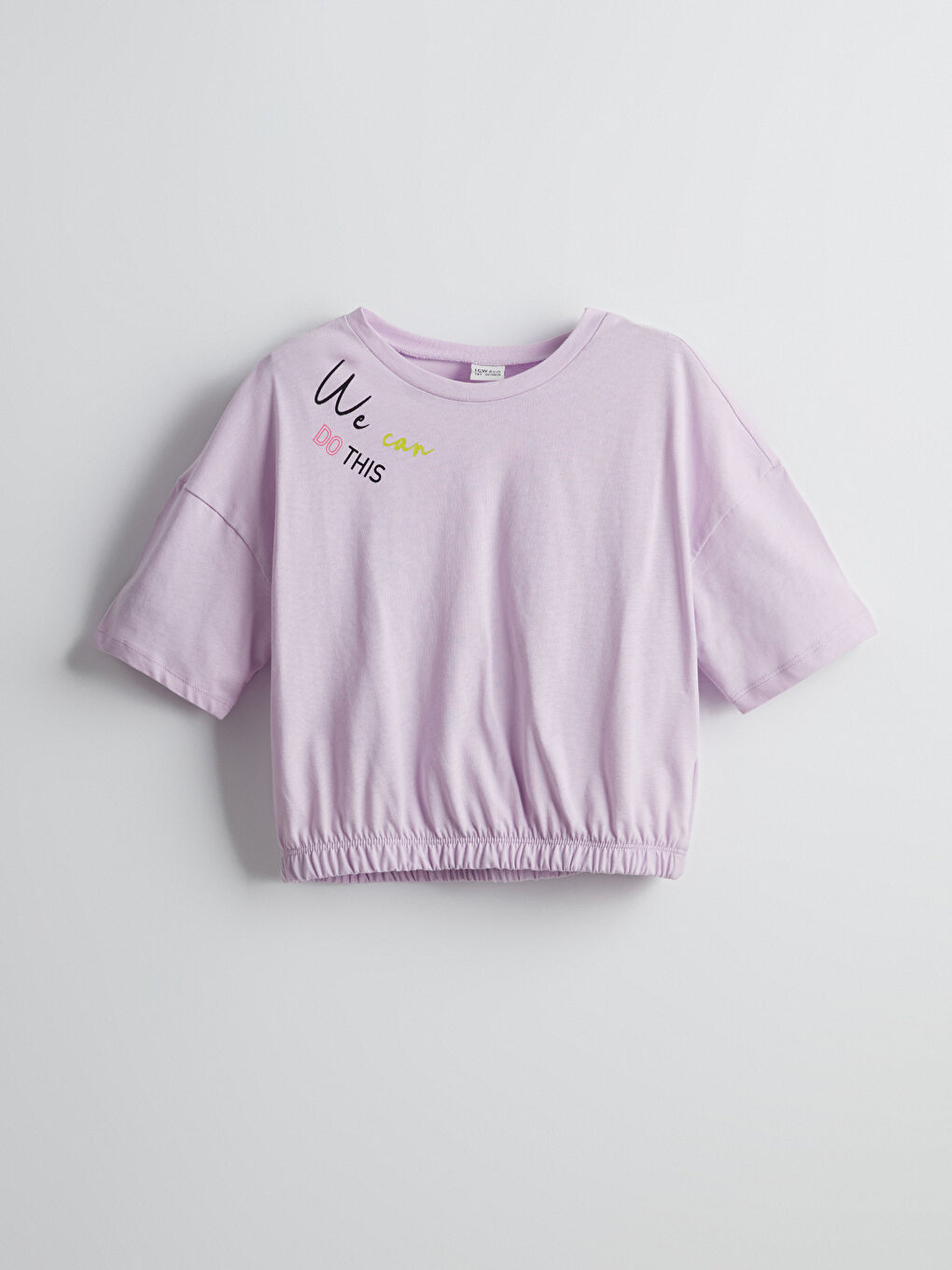 Crew Neck Girls Crop T-Shirt -S5JC99Z4-FPH