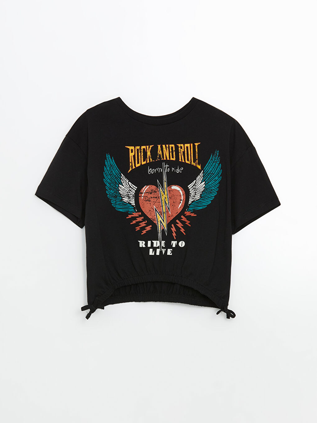Crew Neck Girls Crop T-Shirt -S5JD04Z4-CVL