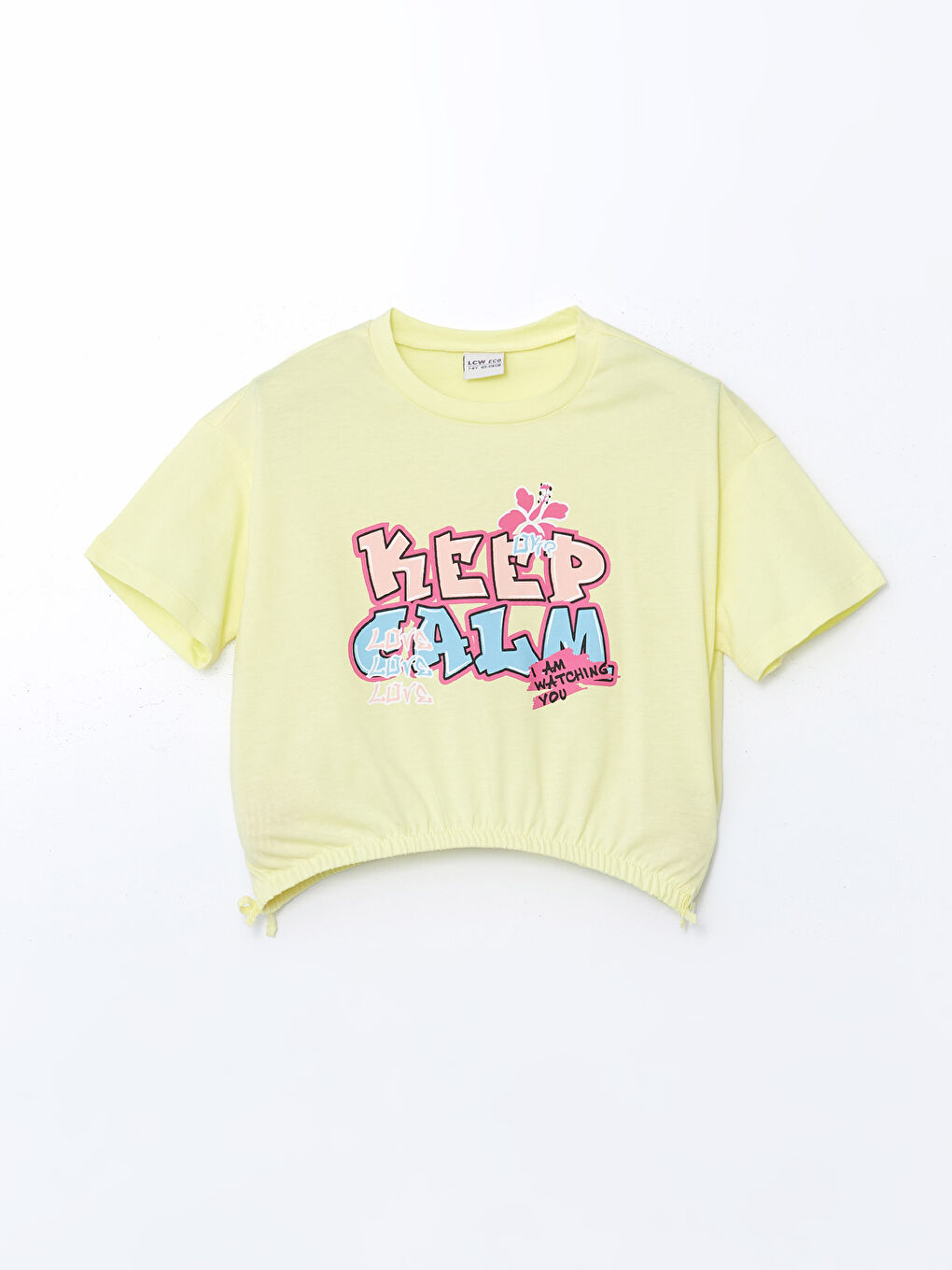 Crew Neck Girls Crop T-Shirt -S5JD04Z4-FTR