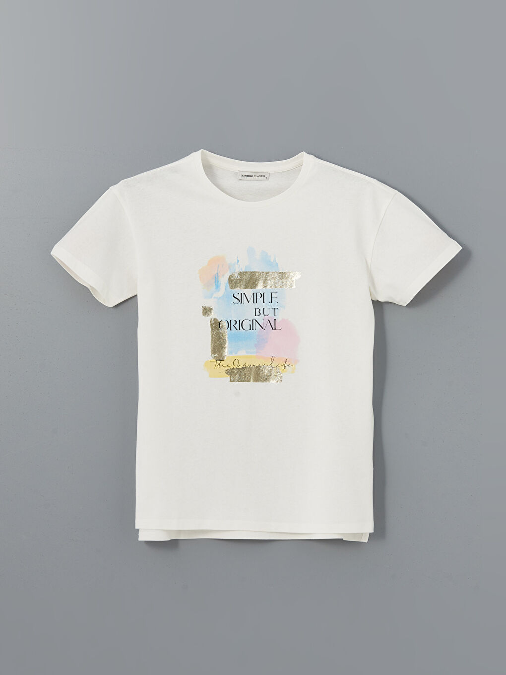 Crew Neck Printed Women's T-shirt -S5JD07Z8-FEW