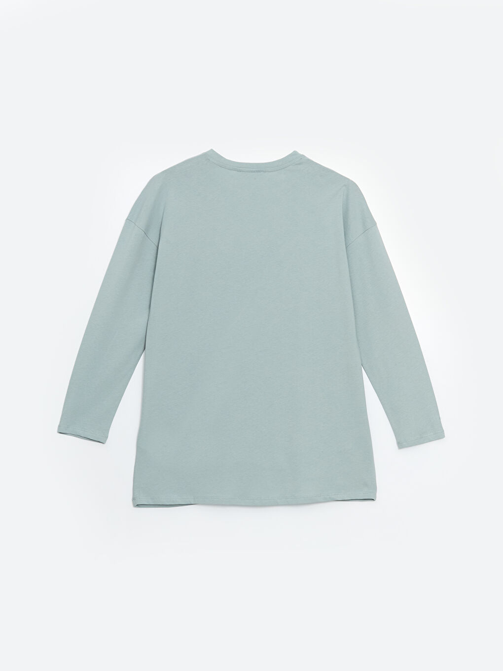 Yeşil Bisiklet Yaka Çiçekli Kadın Tunik-5