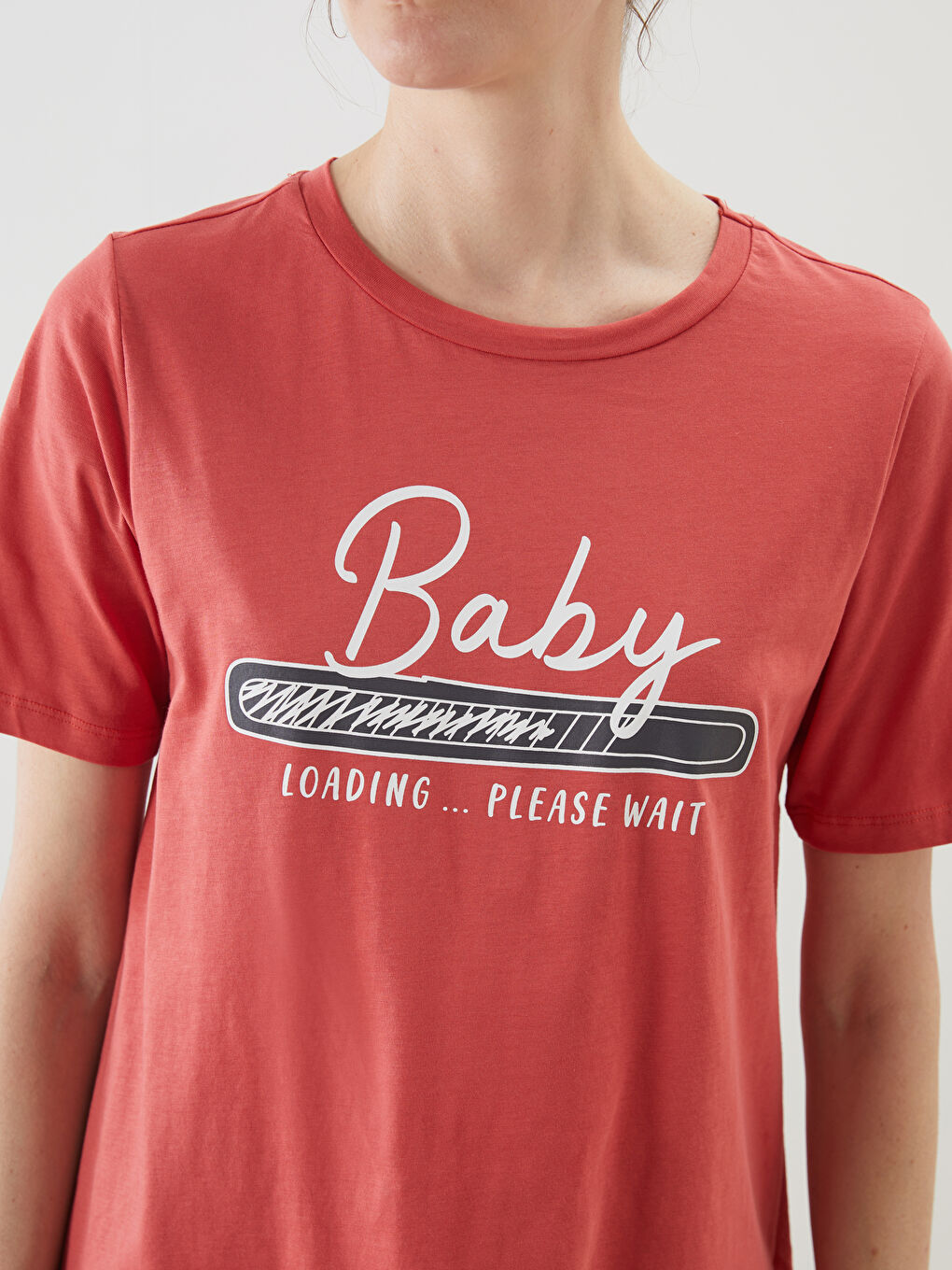Crew Neck Printed Maternity T-Shirt -S5JD27Z8-GQ2