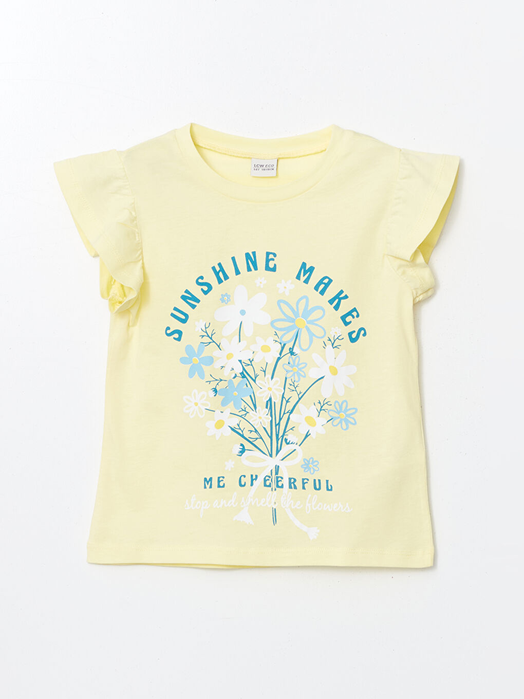 Crew Neck Floral Girls' T-Shirt -S5JD32Z4-FTR