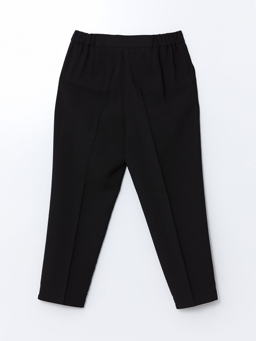 Siyah Beli Lastikli Loose Fit Kadın Pantolon-5