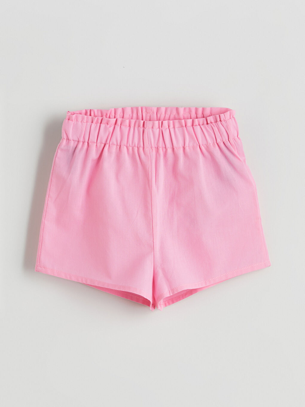 Pembe Beli Lastikli Kız Bebek Şort
