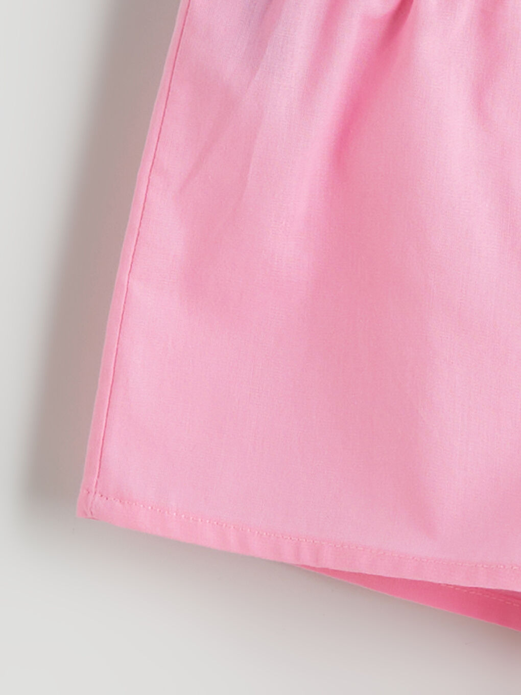 Pembe Beli Lastikli Kız Bebek Şort-1