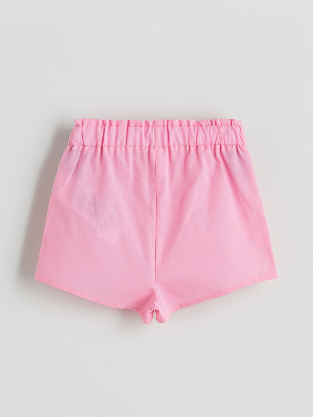 Pembe Beli Lastikli Kız Bebek Şort-2