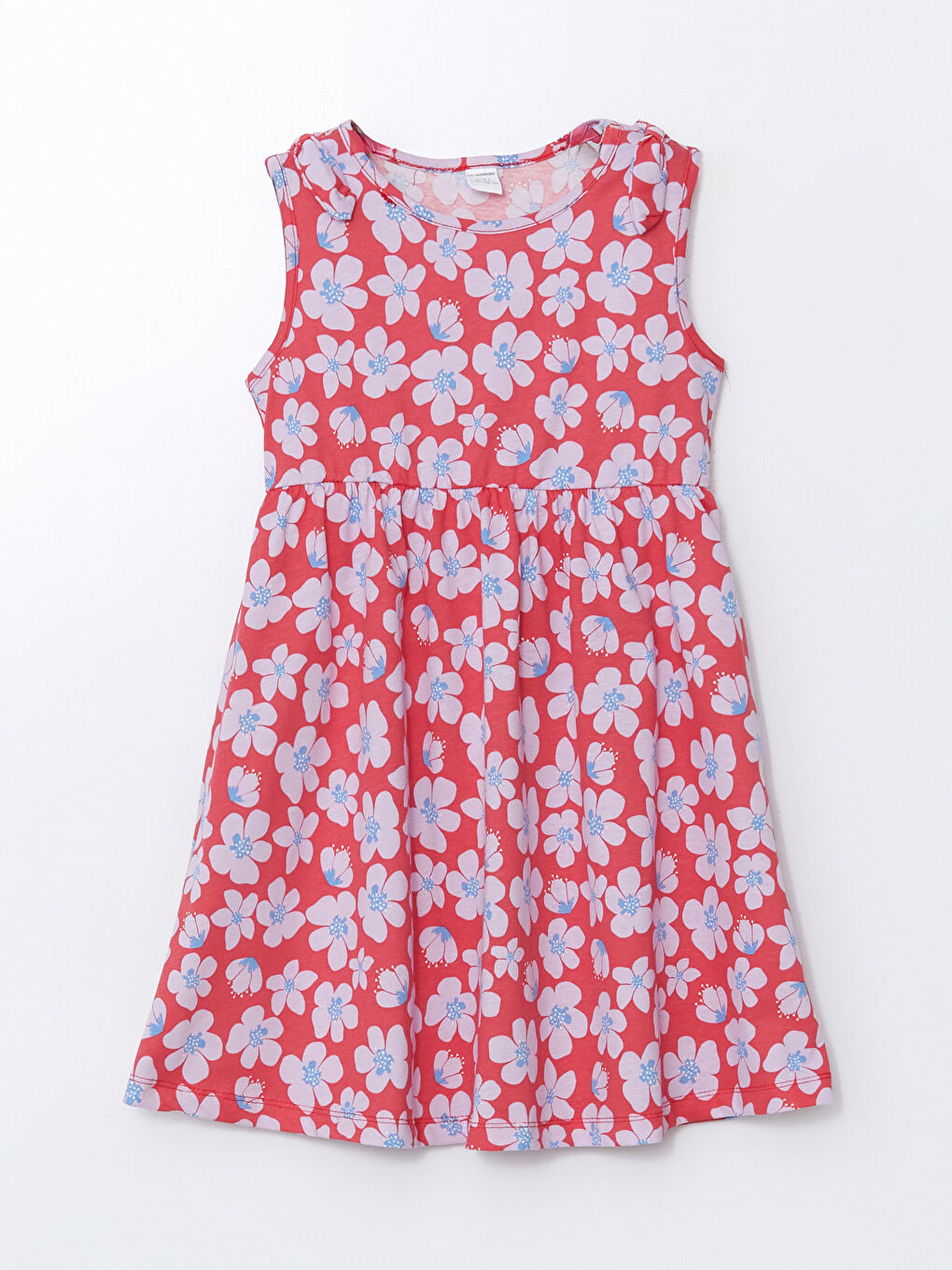 Crew Neck Floral Girls' Dress -S5JD47Z1-LTQ