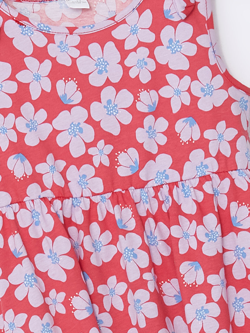 Crew Neck Floral Girls' Dress -S5JD47Z1-LTQ
