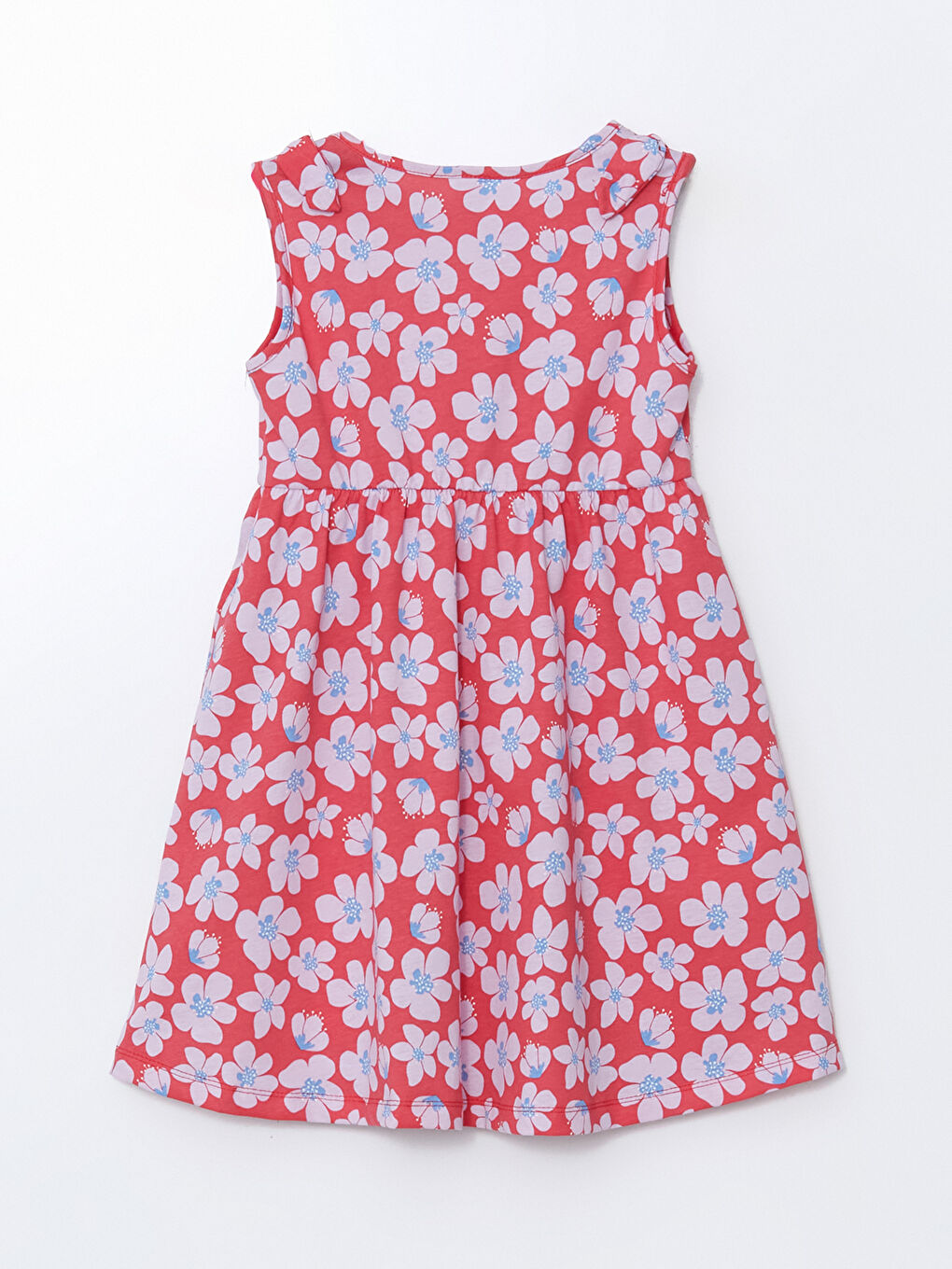 Crew Neck Floral Girls' Dress -S5JD47Z1-LTQ