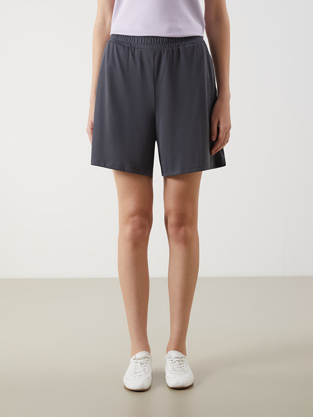 Elasticated Waist Women's Shorts -S5JD70Z8-CVL