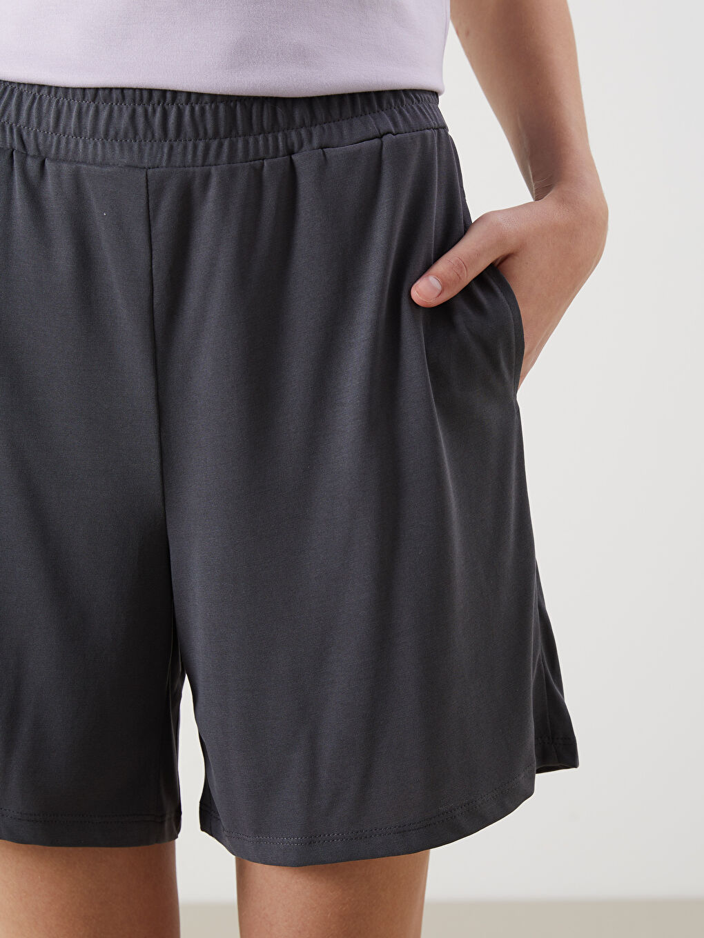 Elasticated Waist Women's Shorts -S5JD70Z8-CVL