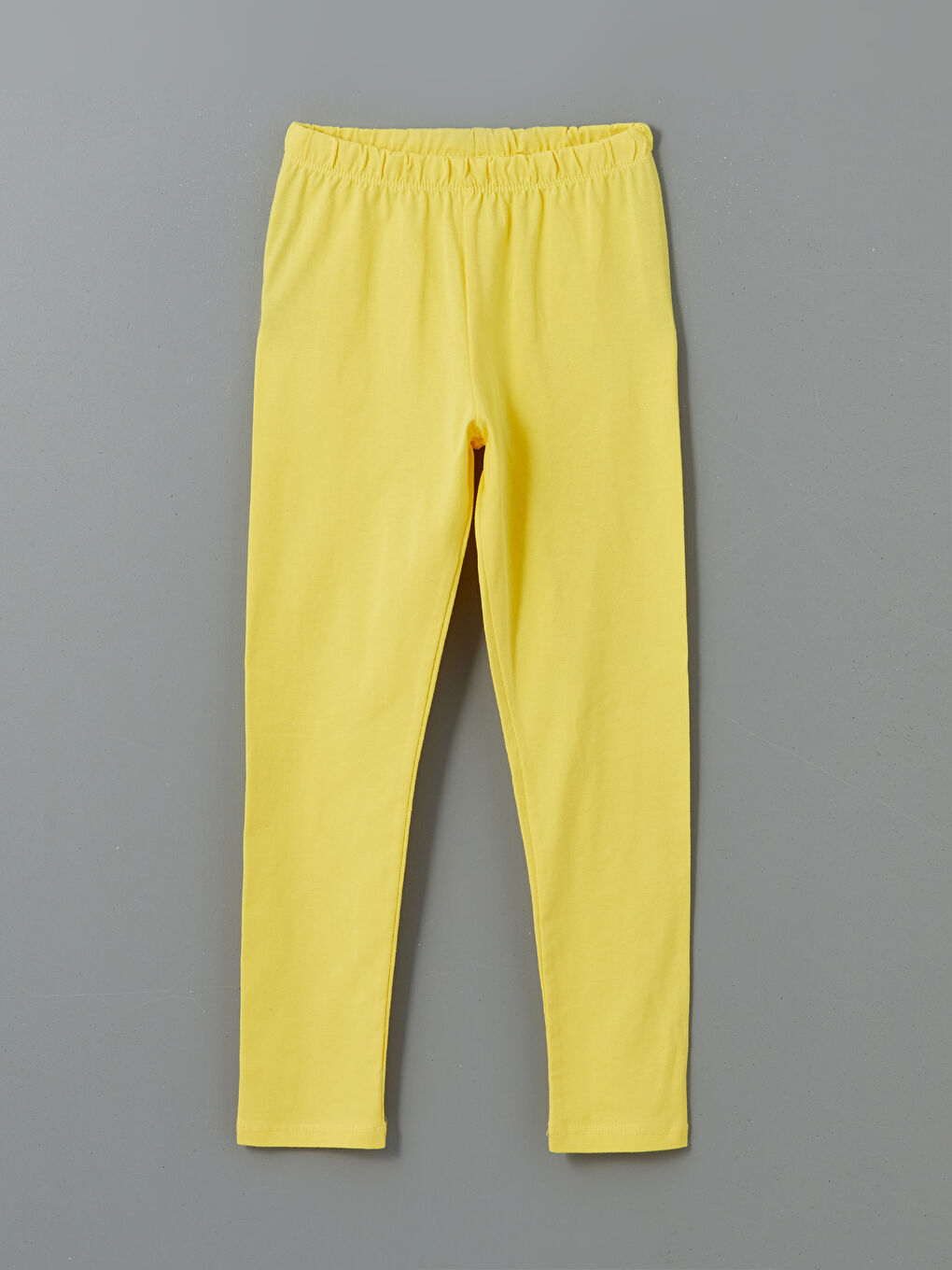 Sarı Beli Lastikli Basic Kız Çocuk Tayt