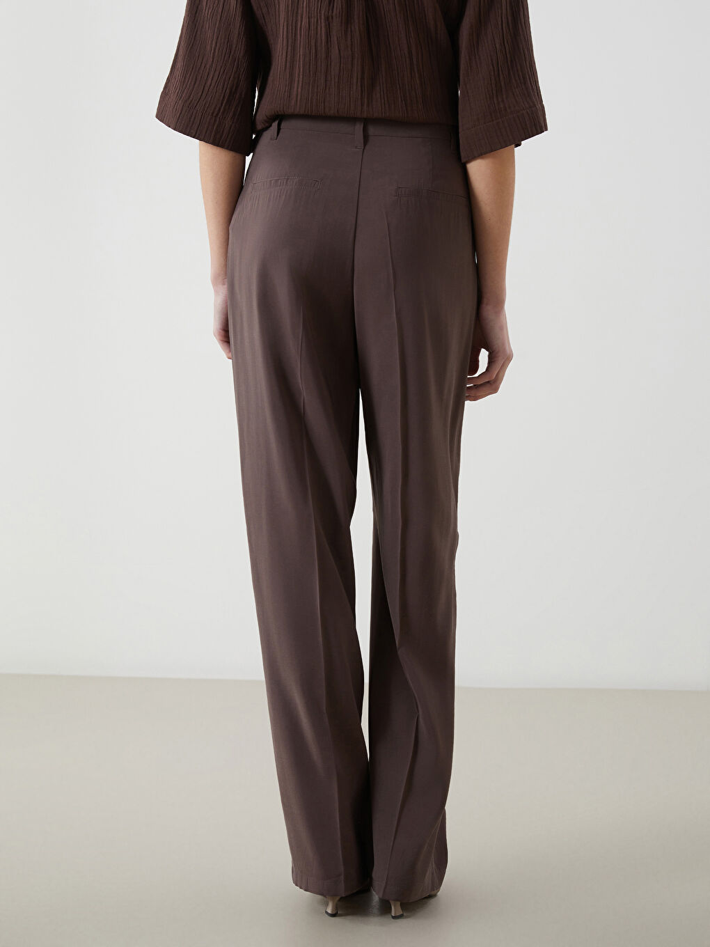 Regular Fit Women's Pleated Trousers -S5JE96Z8-HSK