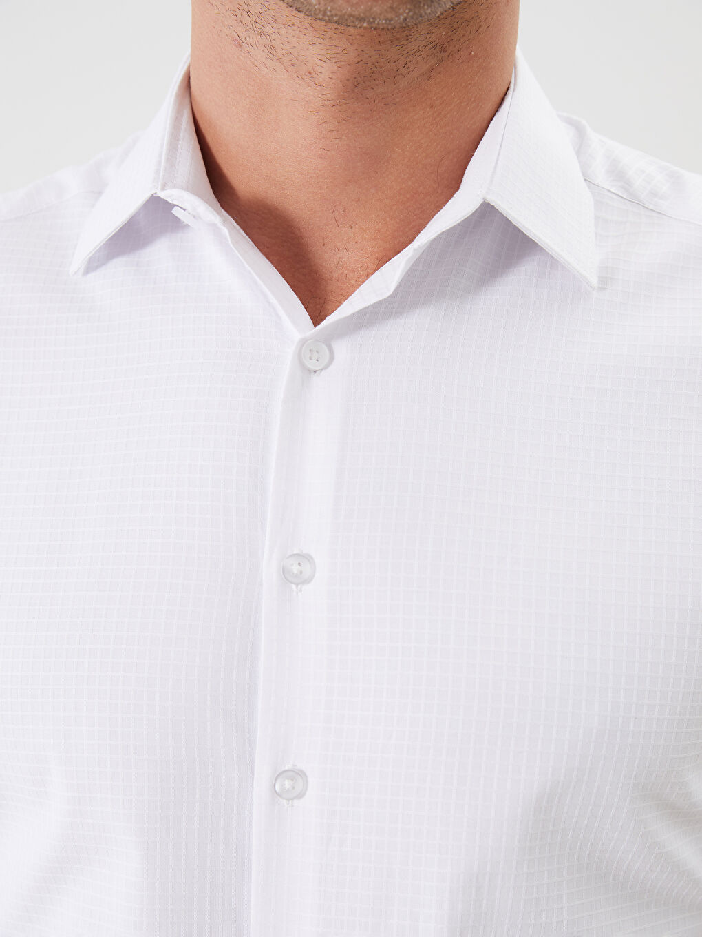 LCWAIKIKI Formal Slim Fit Short Sleeve Plaid Men's Shirt -S5JF03Z8-LPT