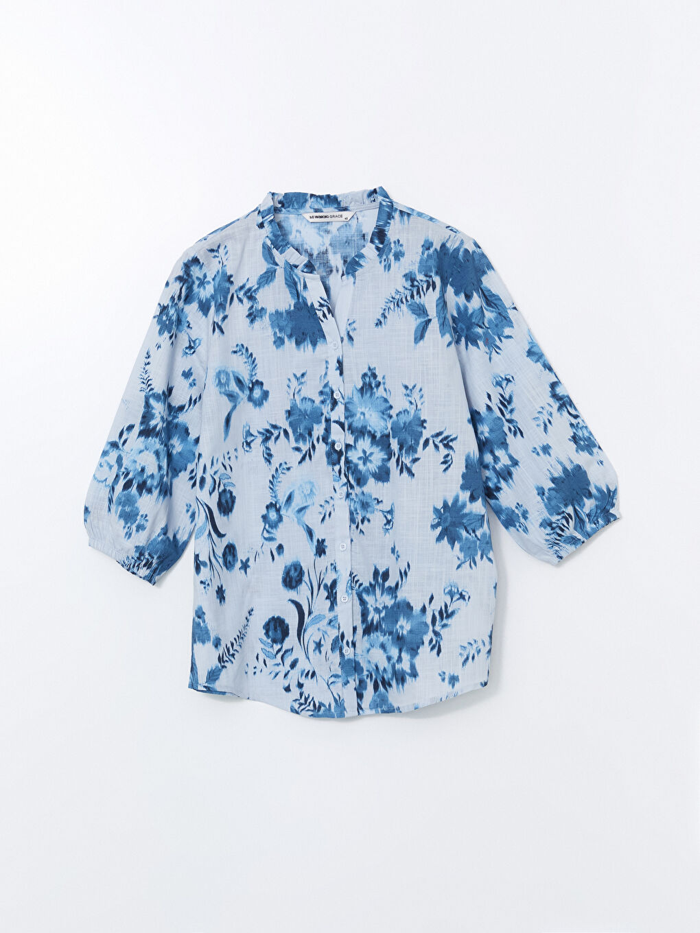 Notch Neck Floral Women's Shirt -S5JF15Z8-LQQ