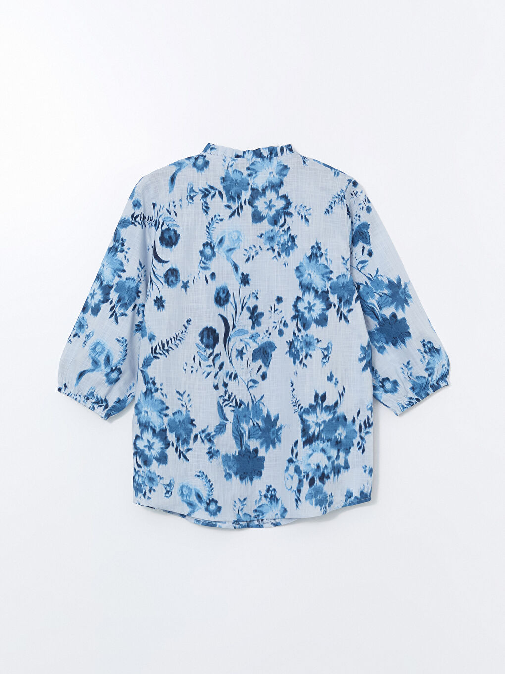 Notch Neck Floral Women's Shirt -S5JF15Z8-LQQ