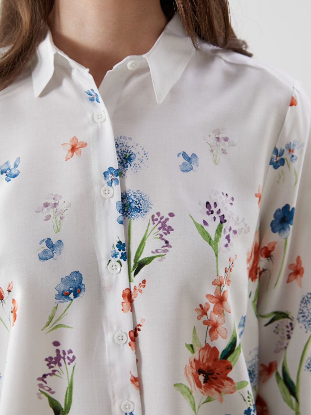 Regular Fit Floral Women's Shirt-2