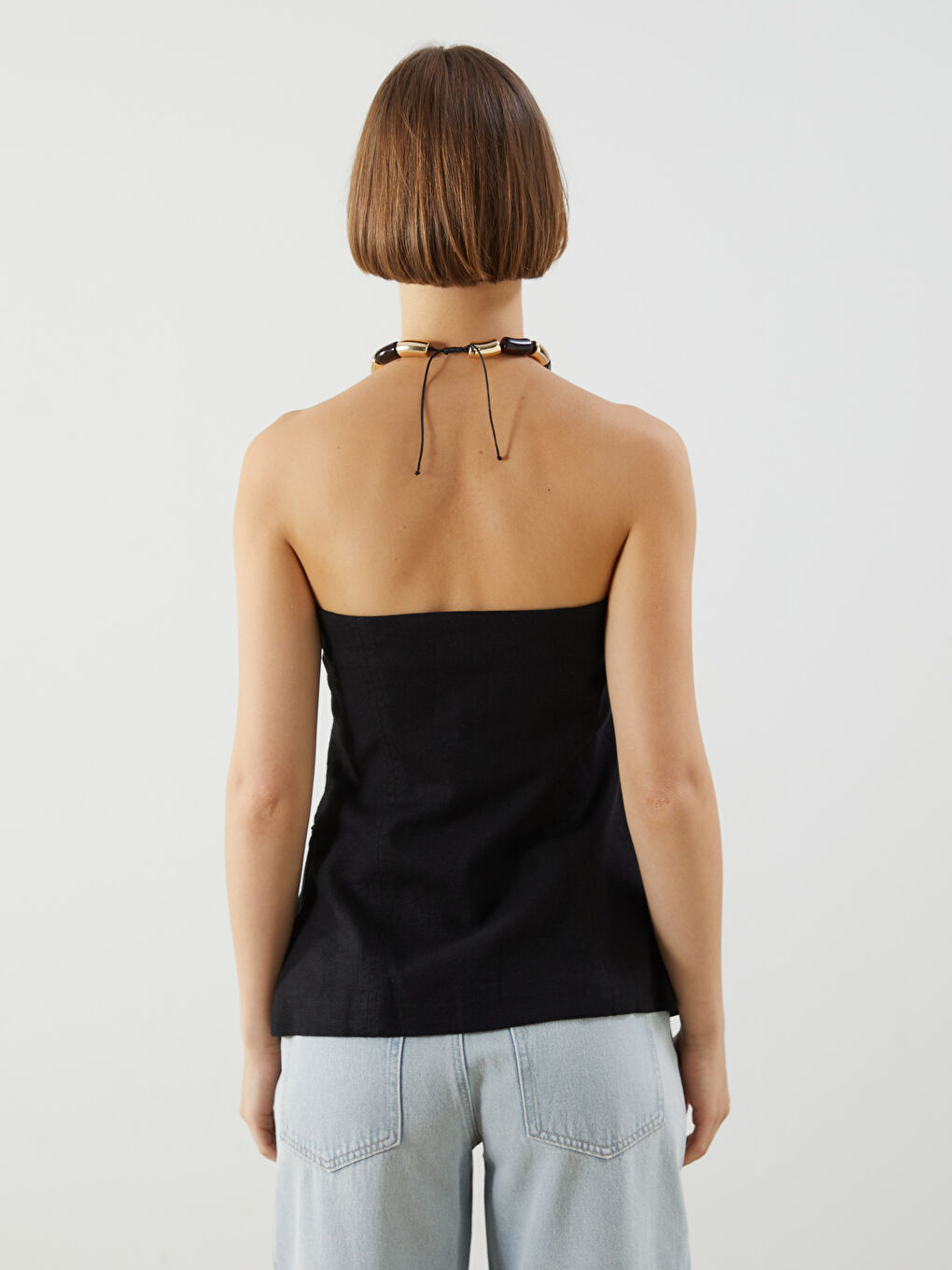 XSIDE Strapless Plain Crop Women's Blouse -S5JF32Z8-CVL