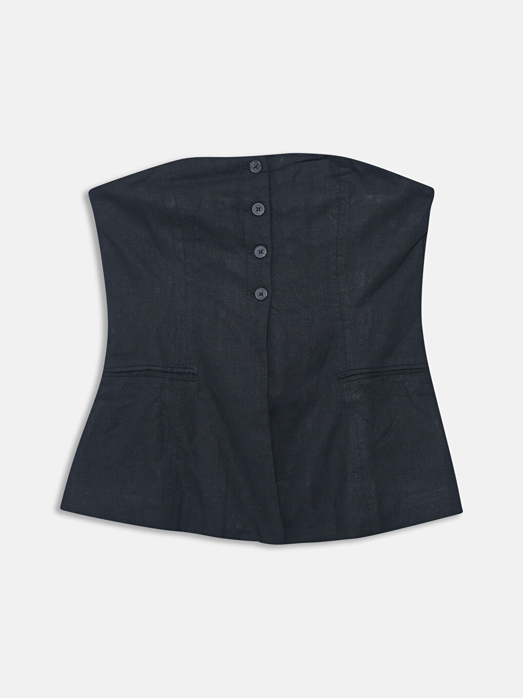 XSIDE Strapless Plain Crop Women's Blouse -S5JF32Z8-CVL