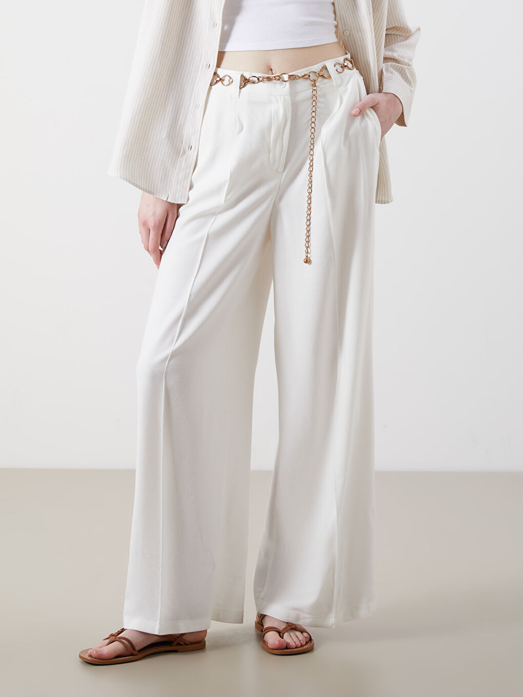XSIDE Woman WHITE Trousers -S5JF37Z8-Q6K