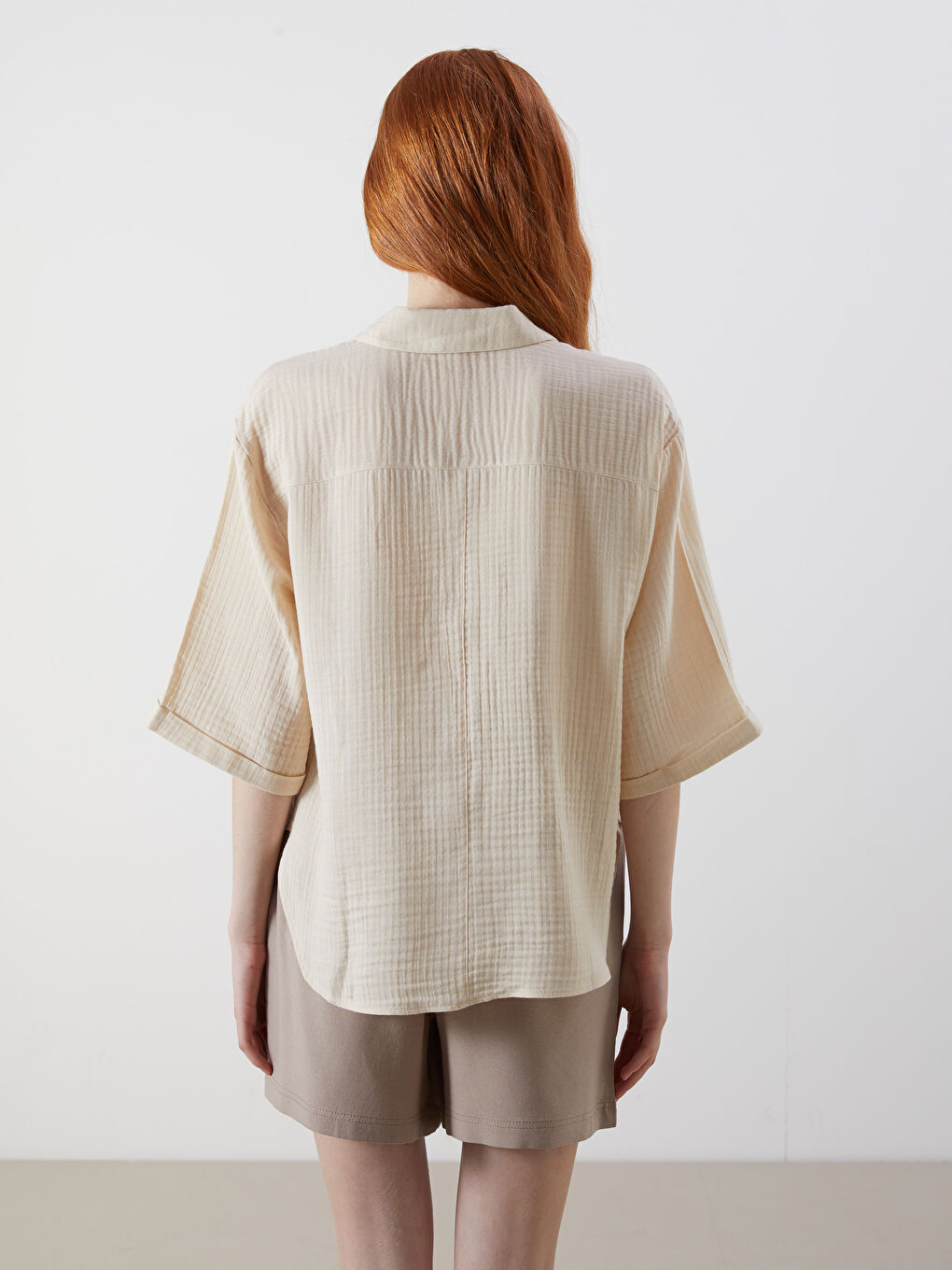 XSIDE Oversize Muslin Women's Shirt -S5JF38Z8-Z4R
