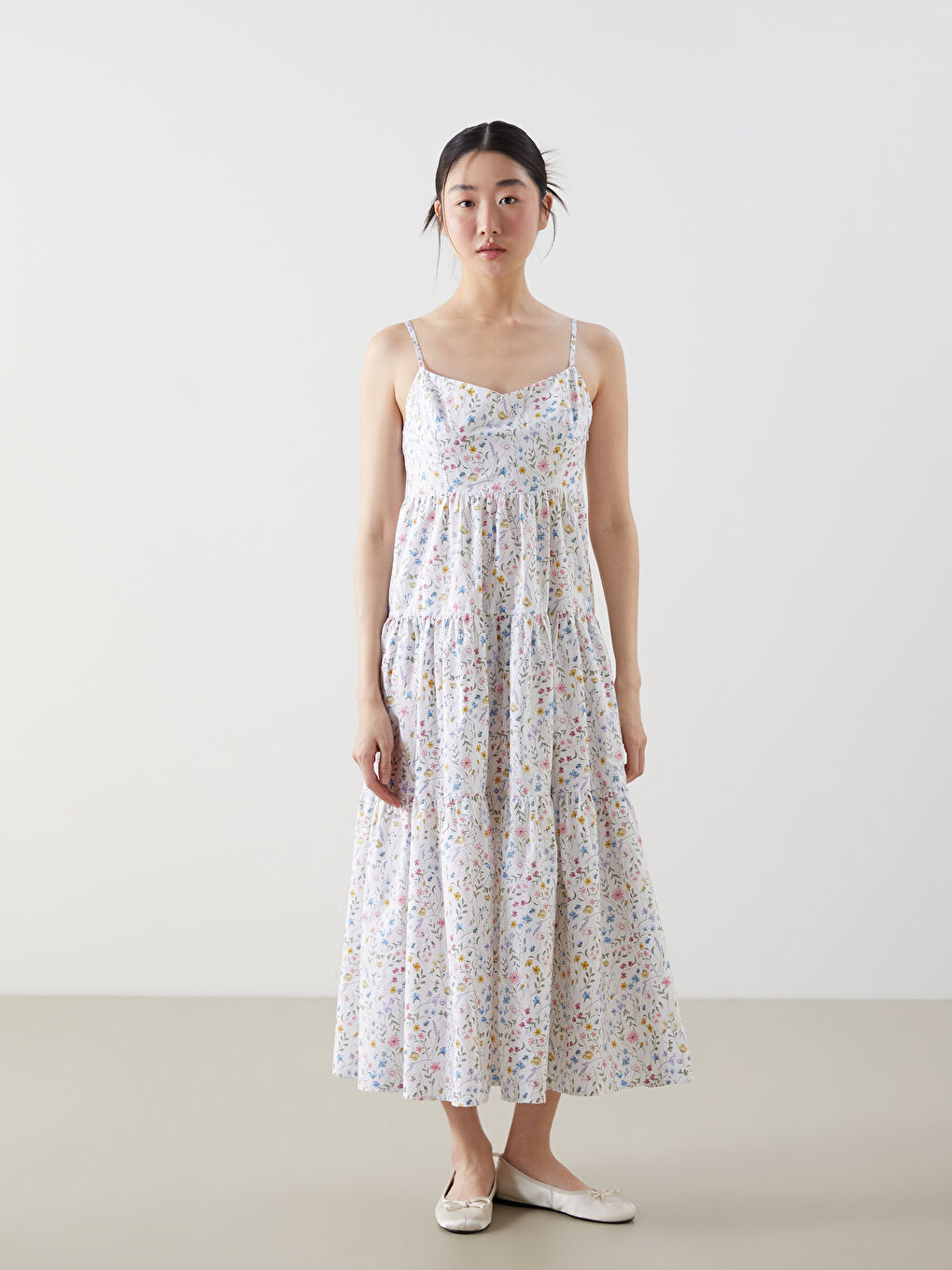 Floral Ruched Women's Dress -S5JF45Z8-LRA