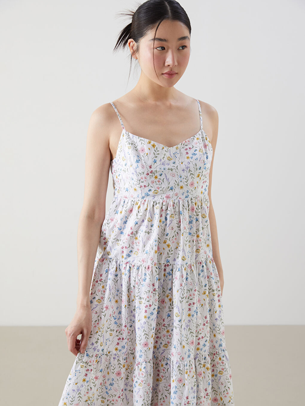 Floral Ruched Women's Dress -S5JF45Z8-LRA