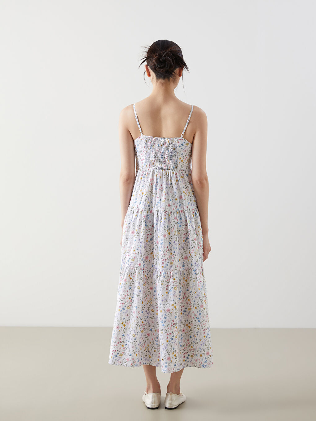 Floral Ruched Women's Dress -S5JF45Z8-LRA