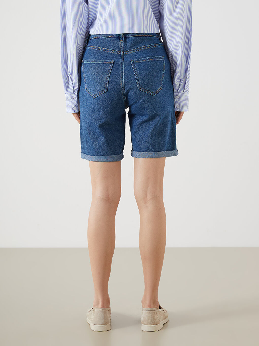 LCW Jeans Bermuda Fit Women's Denim Shorts -S5JF46Z8-JVU