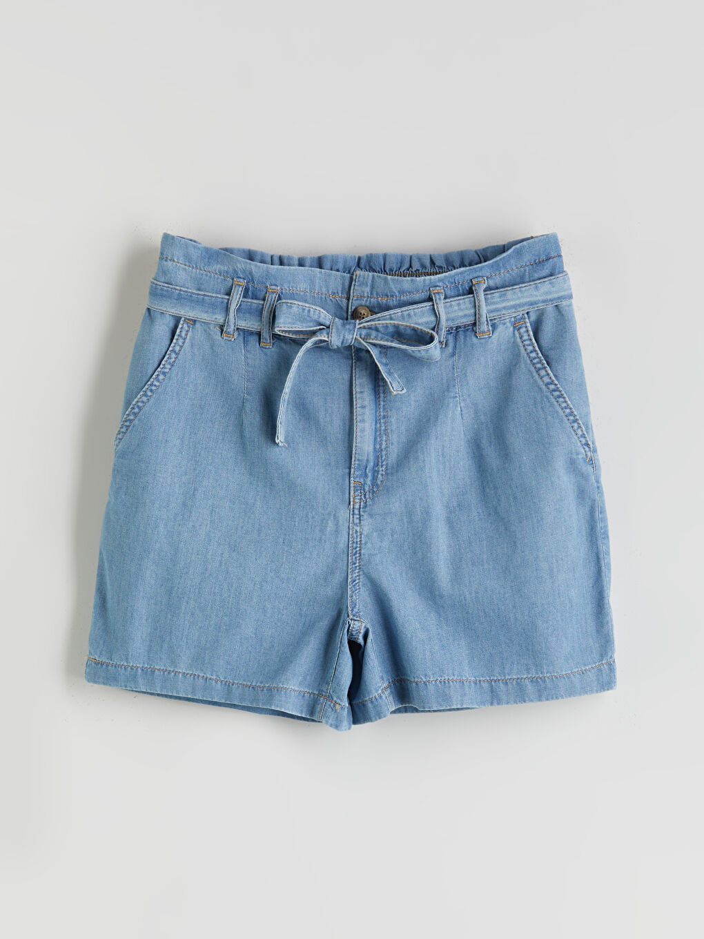 Belted Women's Denim Shorts -S5JF50Z8-311
