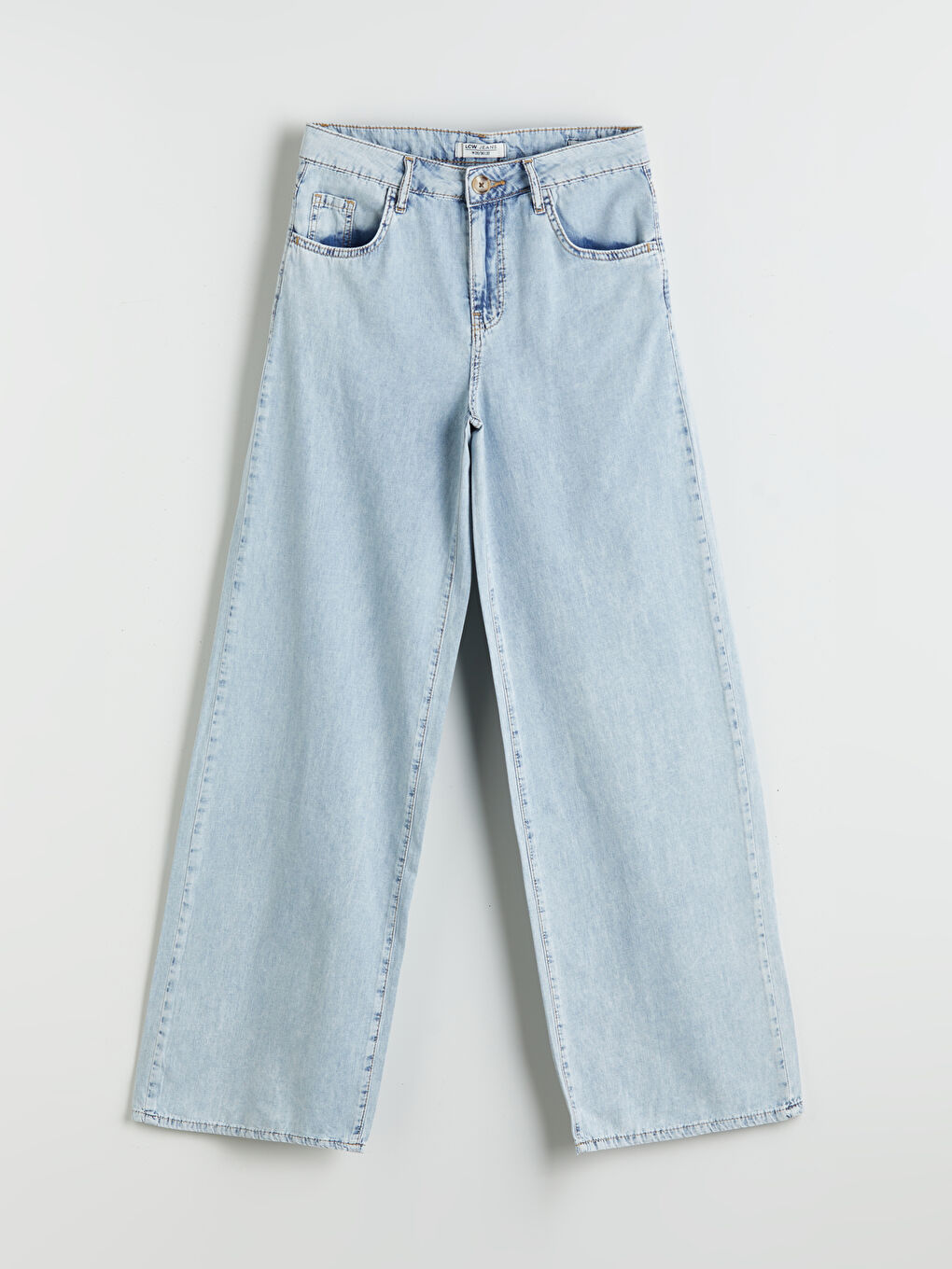 İndigo Wideleg Kadın Jean Pantolon-4