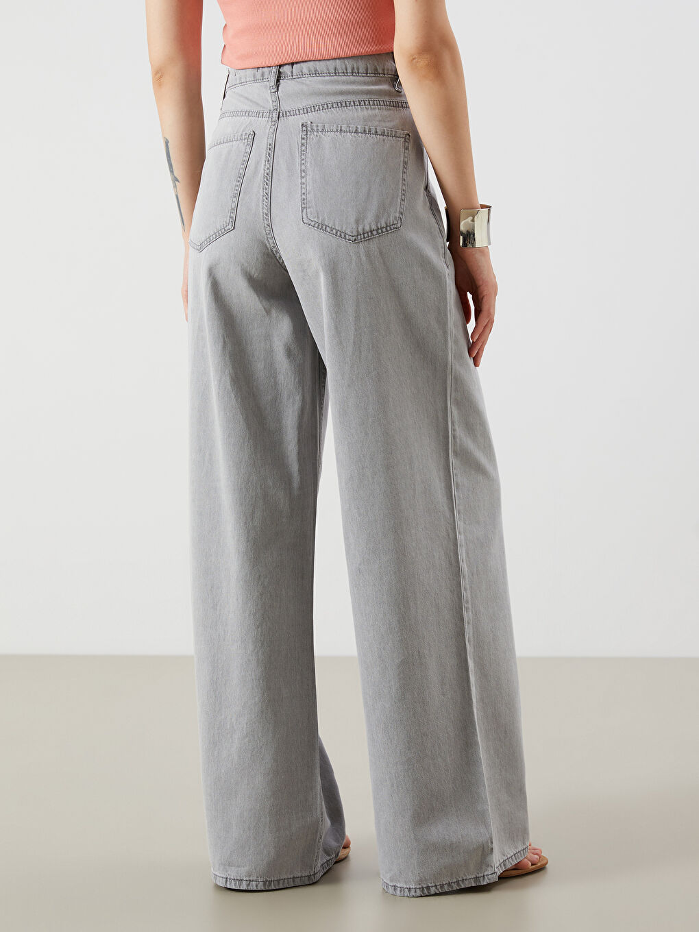 LCW Jeans Wideleg Women's Jeans -S5JF53Z8-GRD