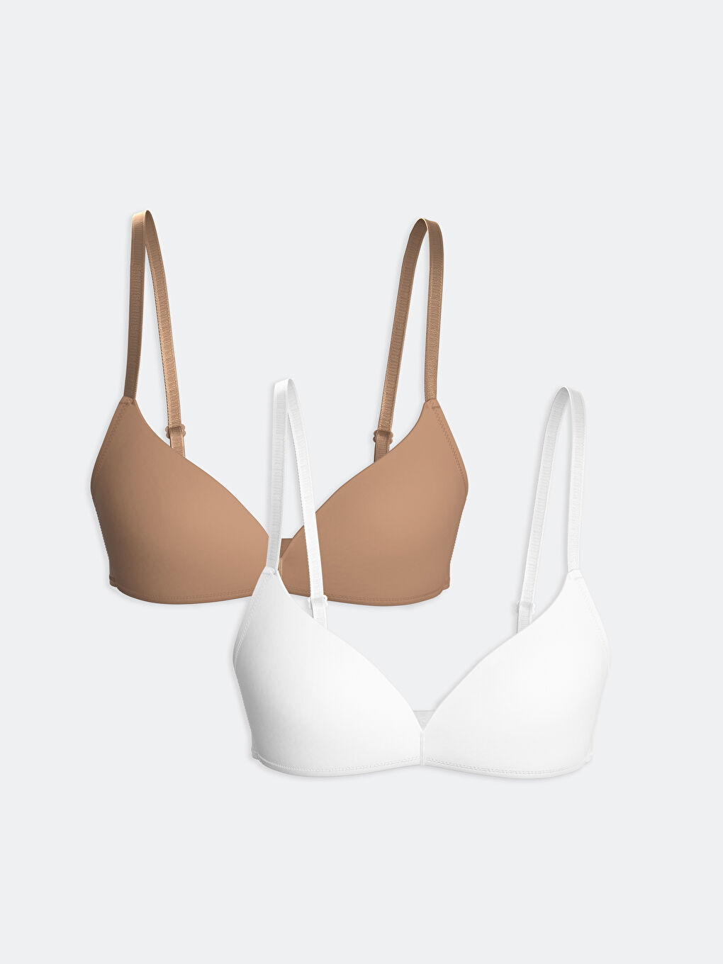 Non-Wired Non-Padded Plain Bra 2 Pack -W50616Z8-GPH