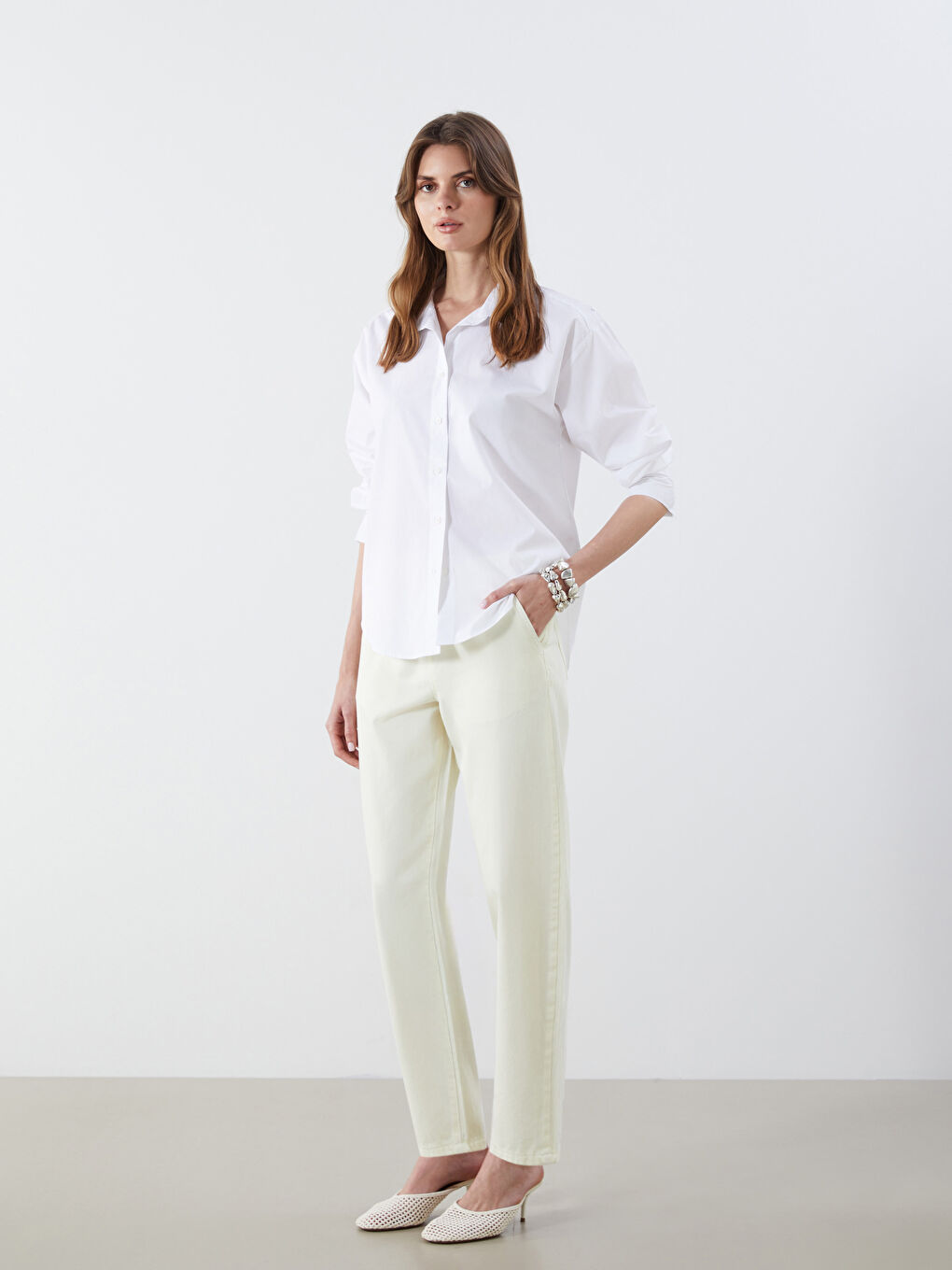 LCW Jeans Elasticated Waist Balloon Fit Women's Jeans -S5JF64Z8-FRD