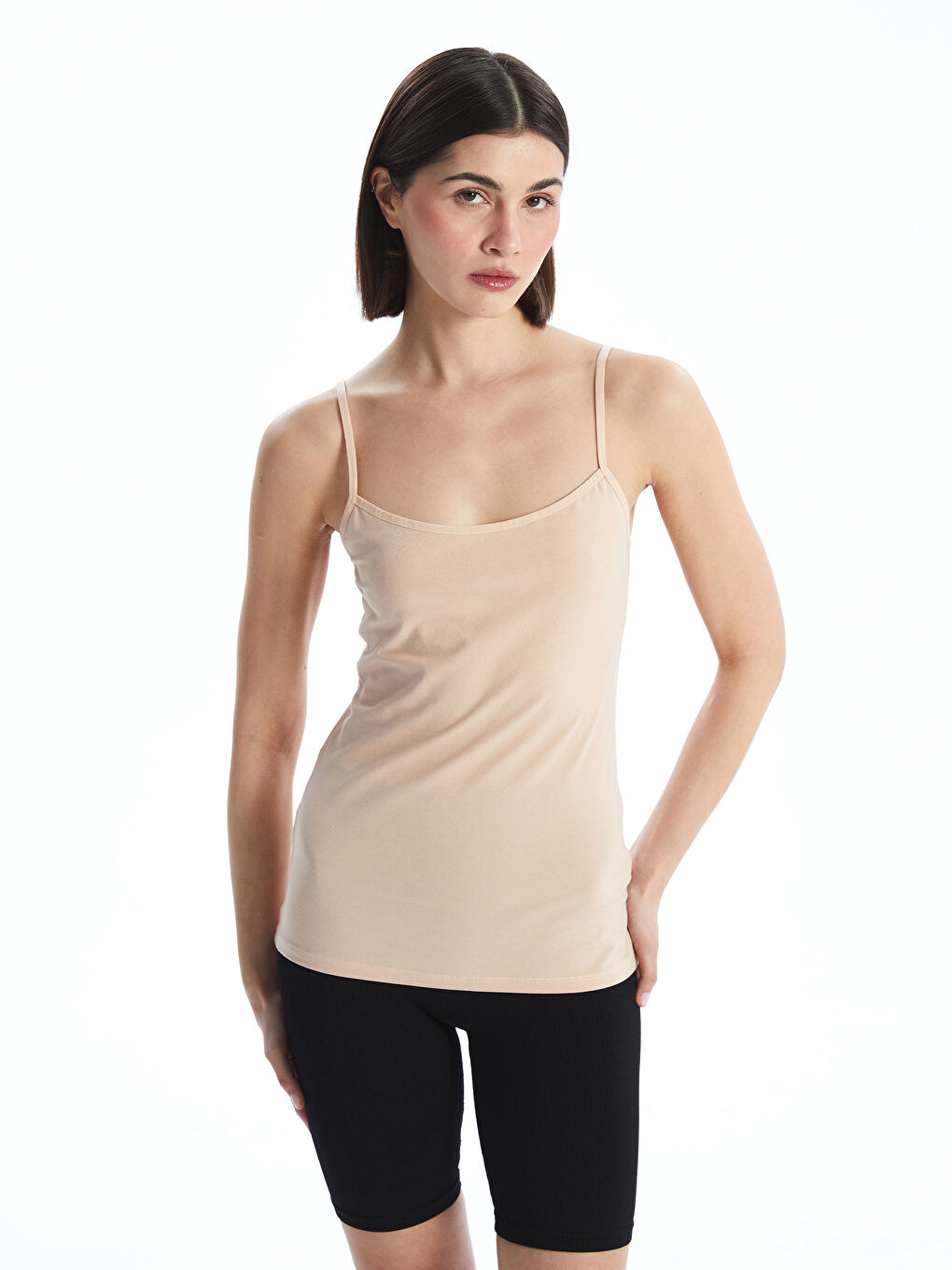 LCW DREAM U Neck Strappy Women's Vest -W50684Z8-D0P