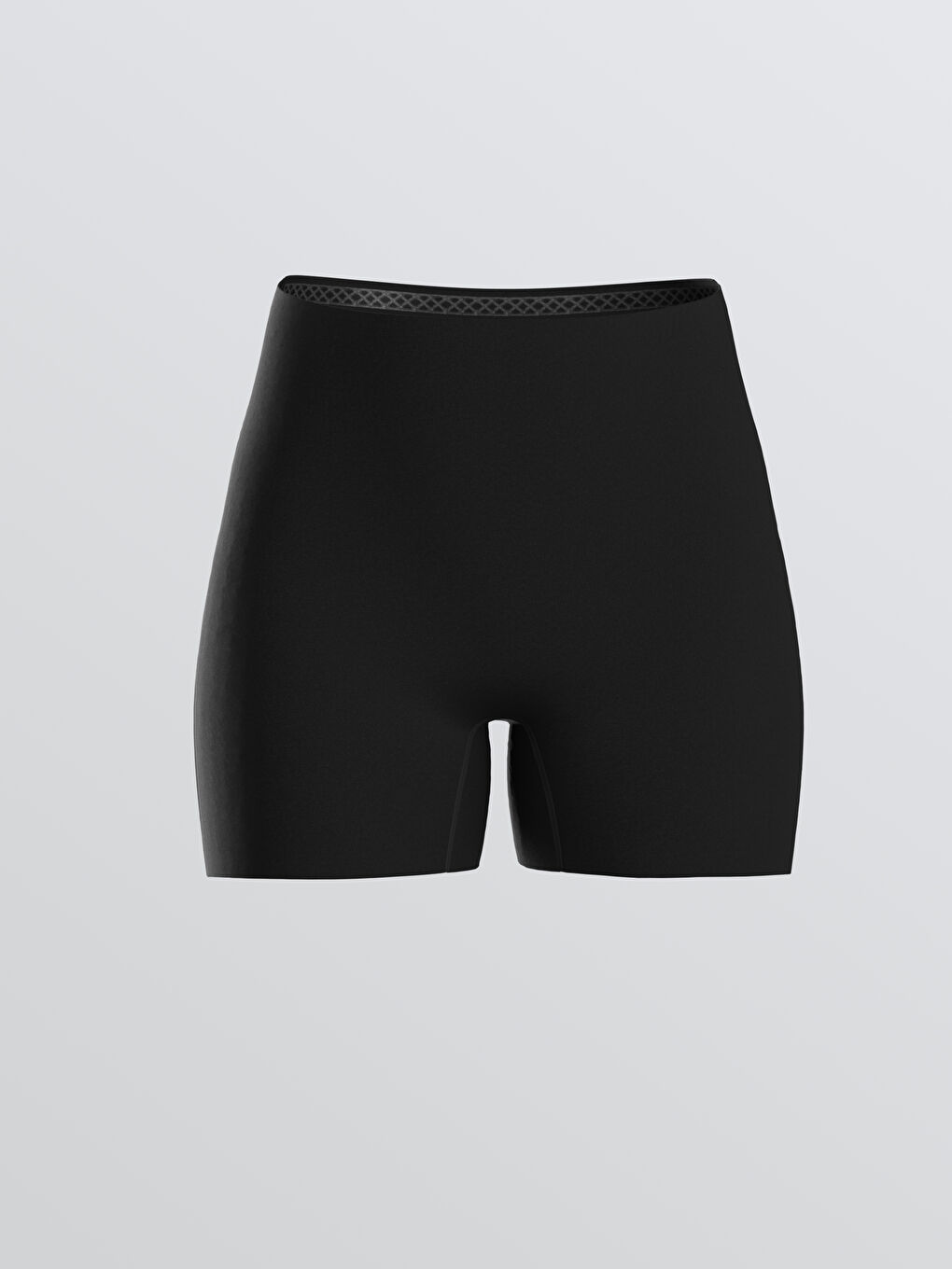 Siyah Yüksek Bel Düz Külot Korse