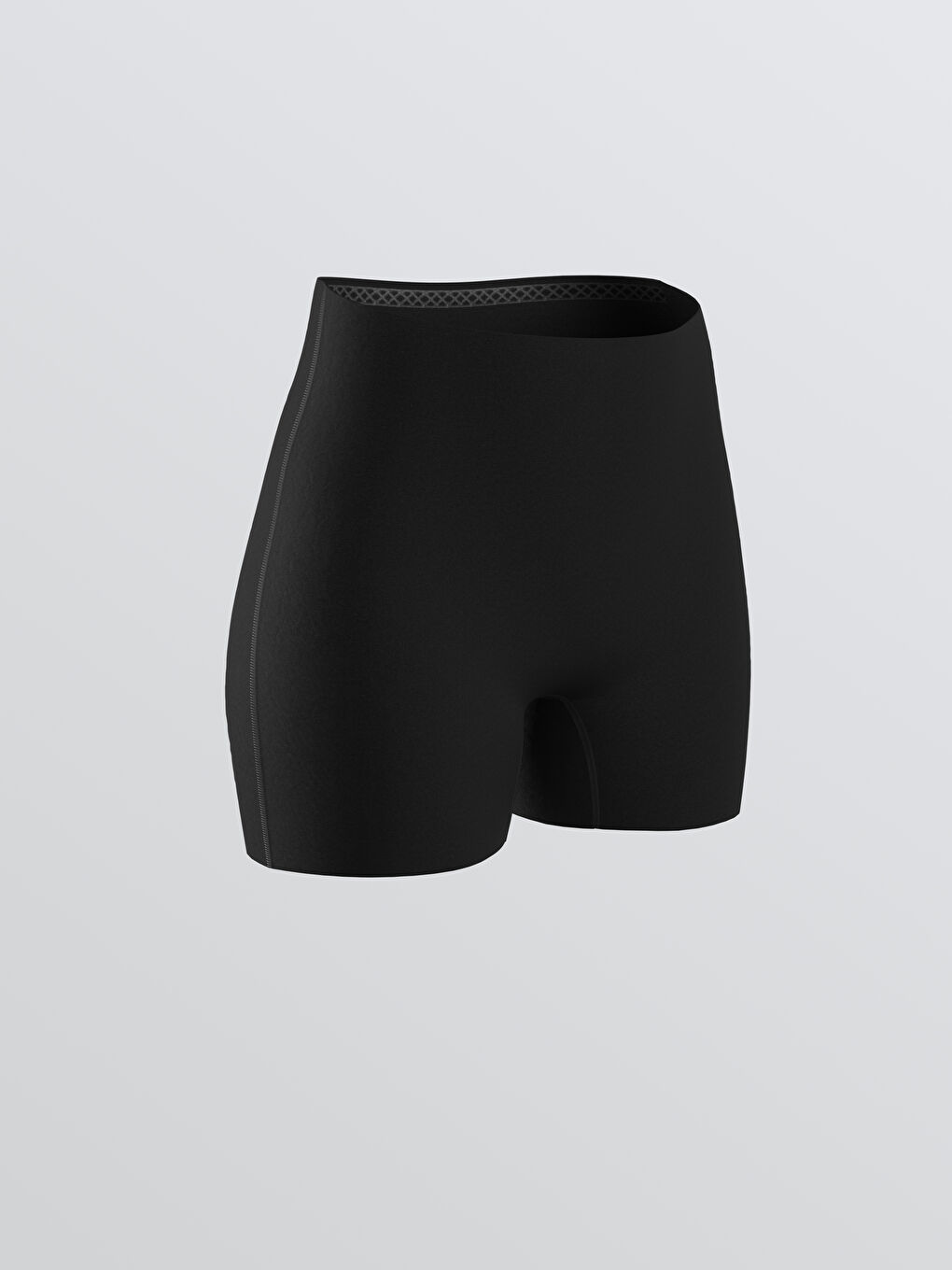 Siyah Yüksek Bel Düz Külot Korse-2