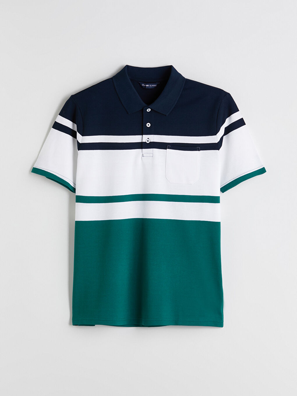 LCWAIKIKI Classic Polo Neck Striped Pique Men's T-Shirt -S5JF72Z8-LGS