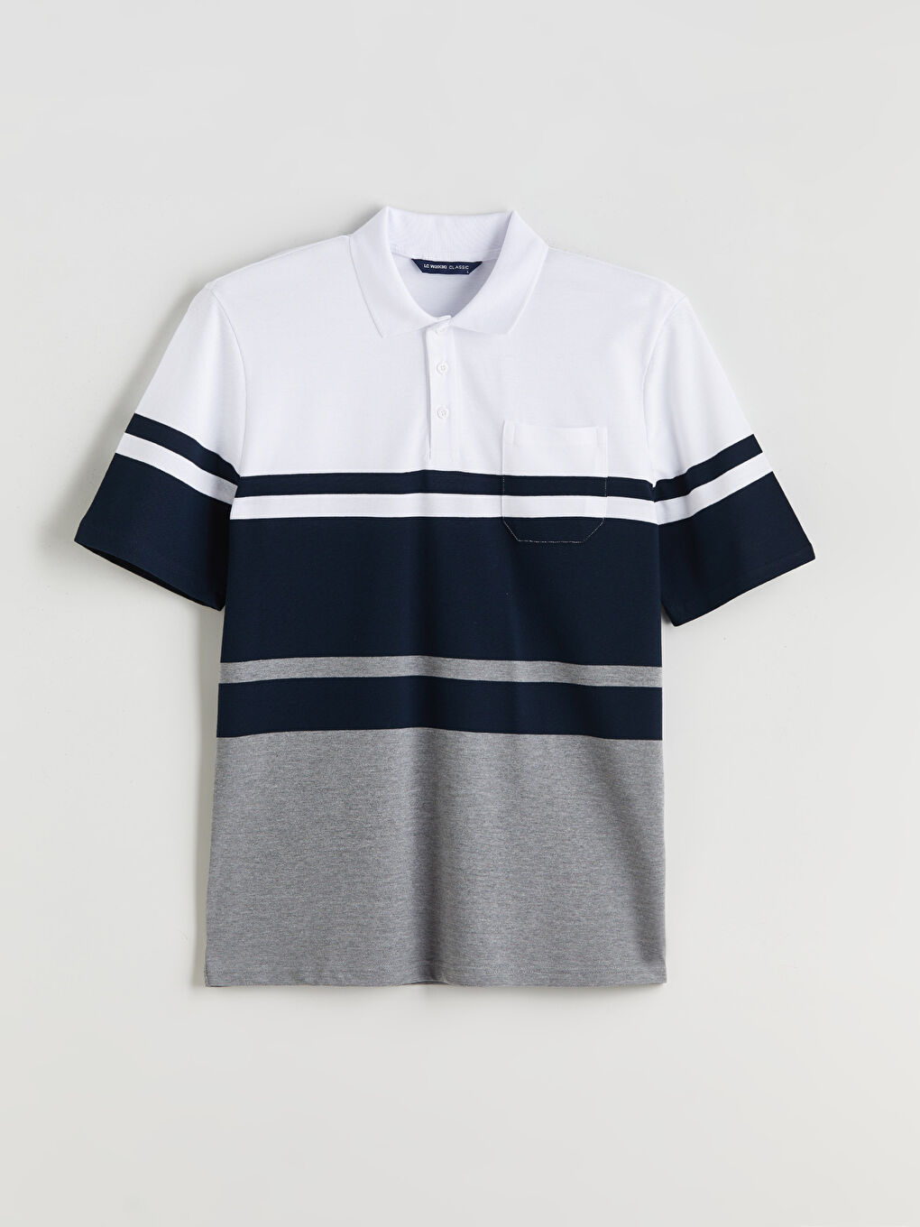 LCWAIKIKI Classic Polo Neck Striped Pique Men's T-Shirt -S5JF72Z8-LJX