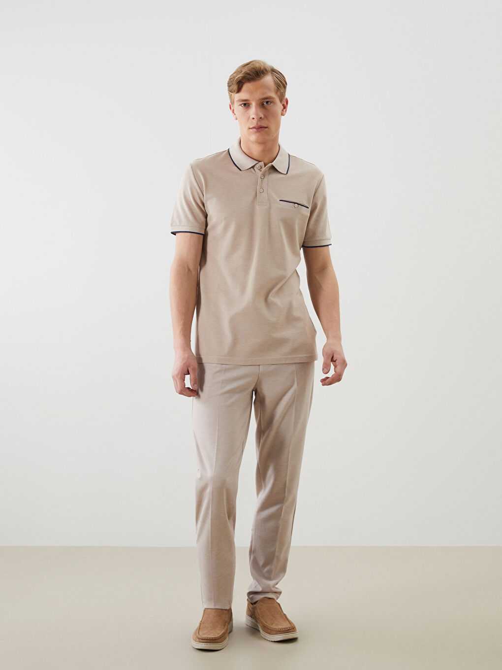 Polo Neck Pique Men's T-Shirt-1