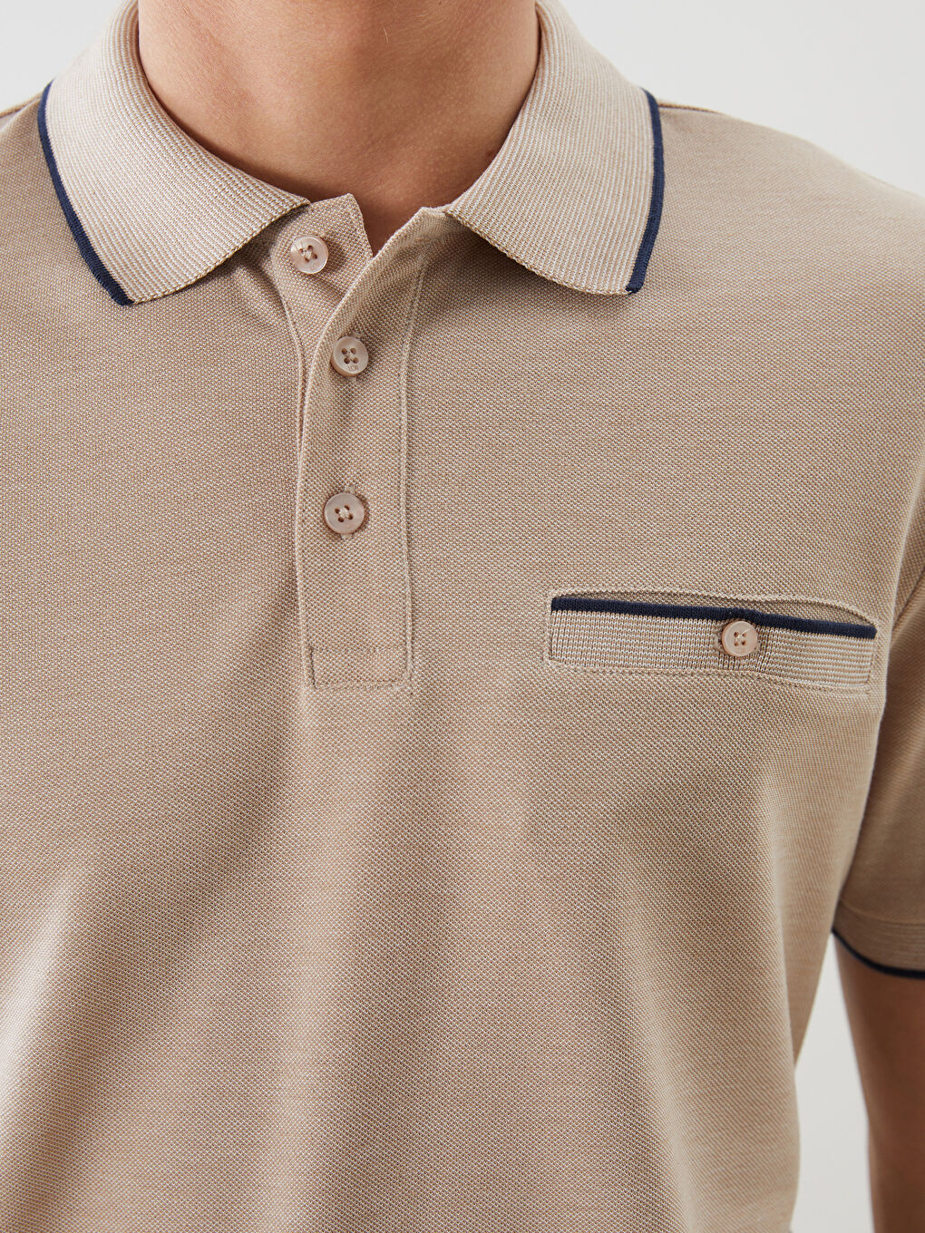 Polo Neck Pique Men's T-Shirt-2