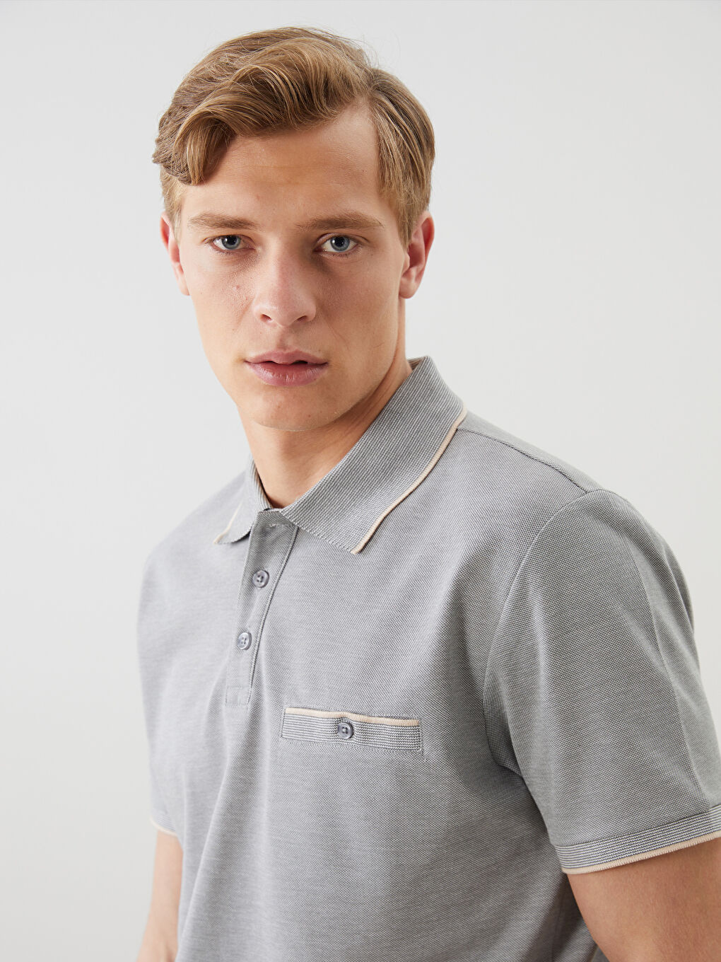 LC Waikiki Polo Neck Pique Men's T-Shirt -S5JF73Z8-MKA