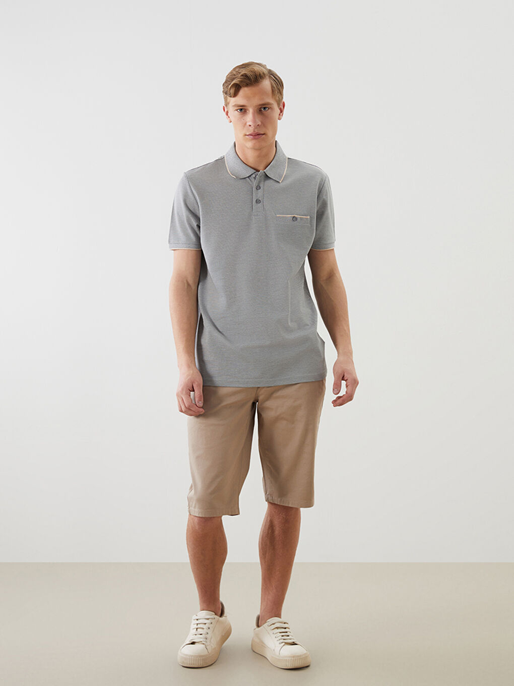 LC Waikiki Polo Neck Pique Men's T-Shirt -S5JF73Z8-MKA