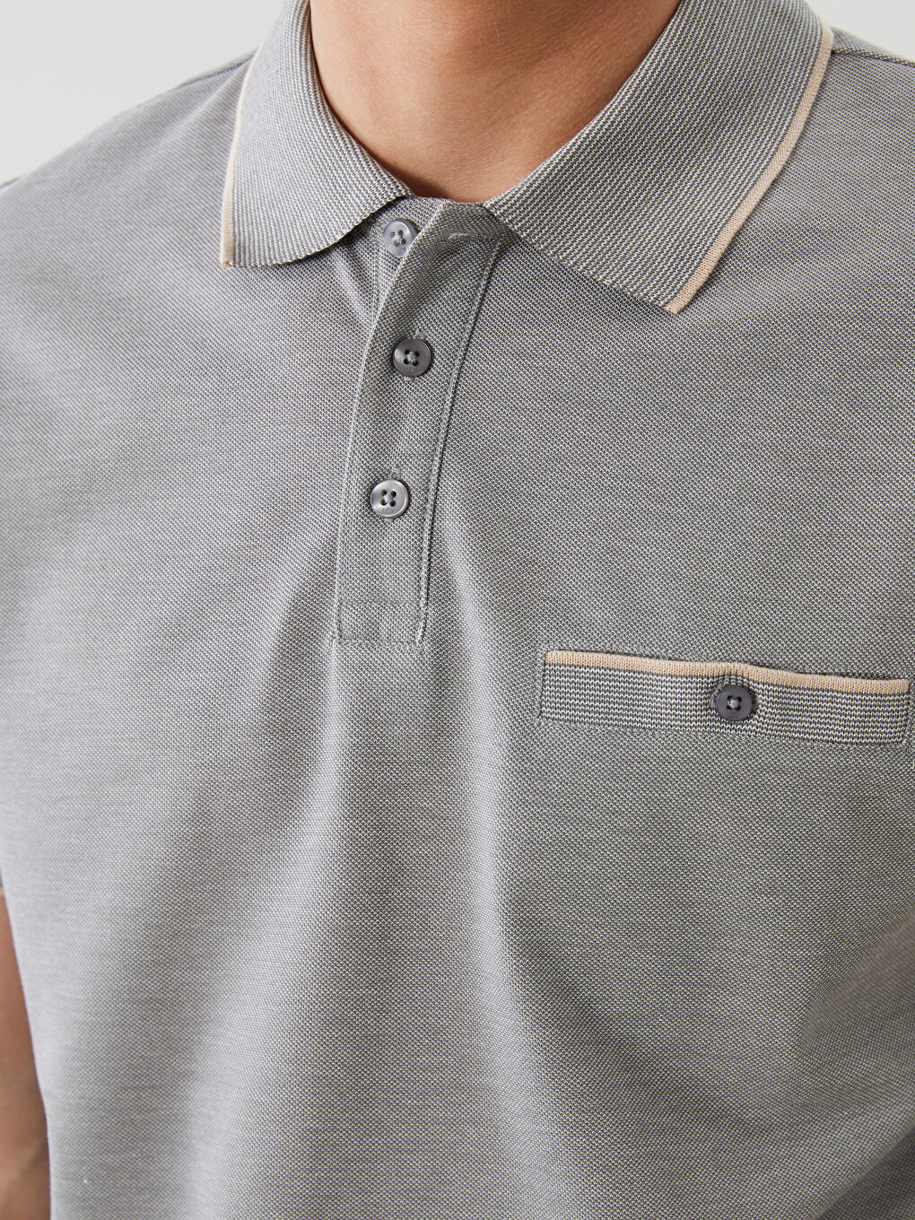 LC Waikiki Polo Neck Pique Men's T-Shirt -S5JF73Z8-MKA