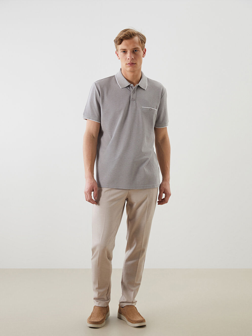 T-shirt pour Hommes en Piqué à Col Polo-1