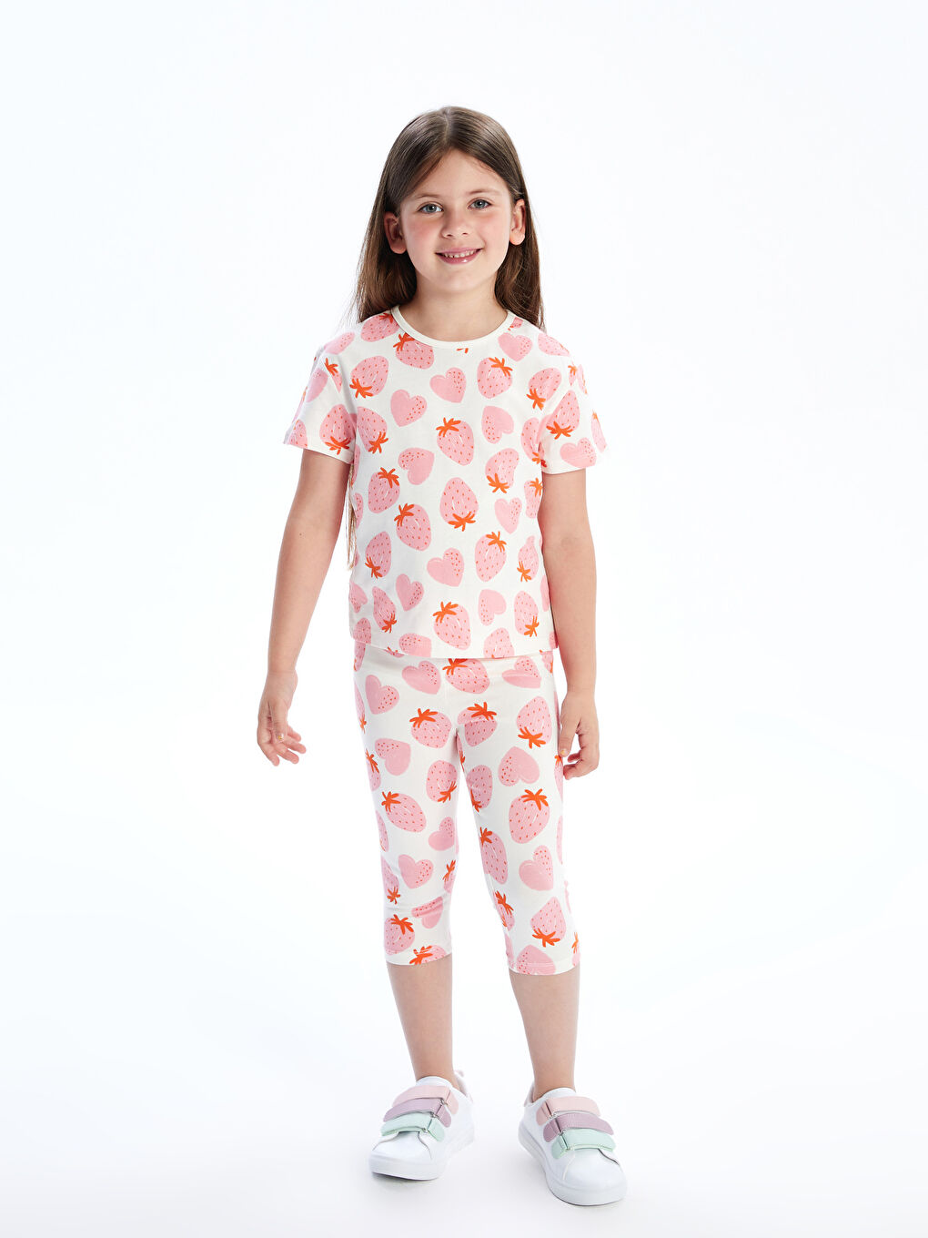 LCW Kids Majica sa okruglim izrezom, štampana, za devojčice -S5JF81Z1-LRA