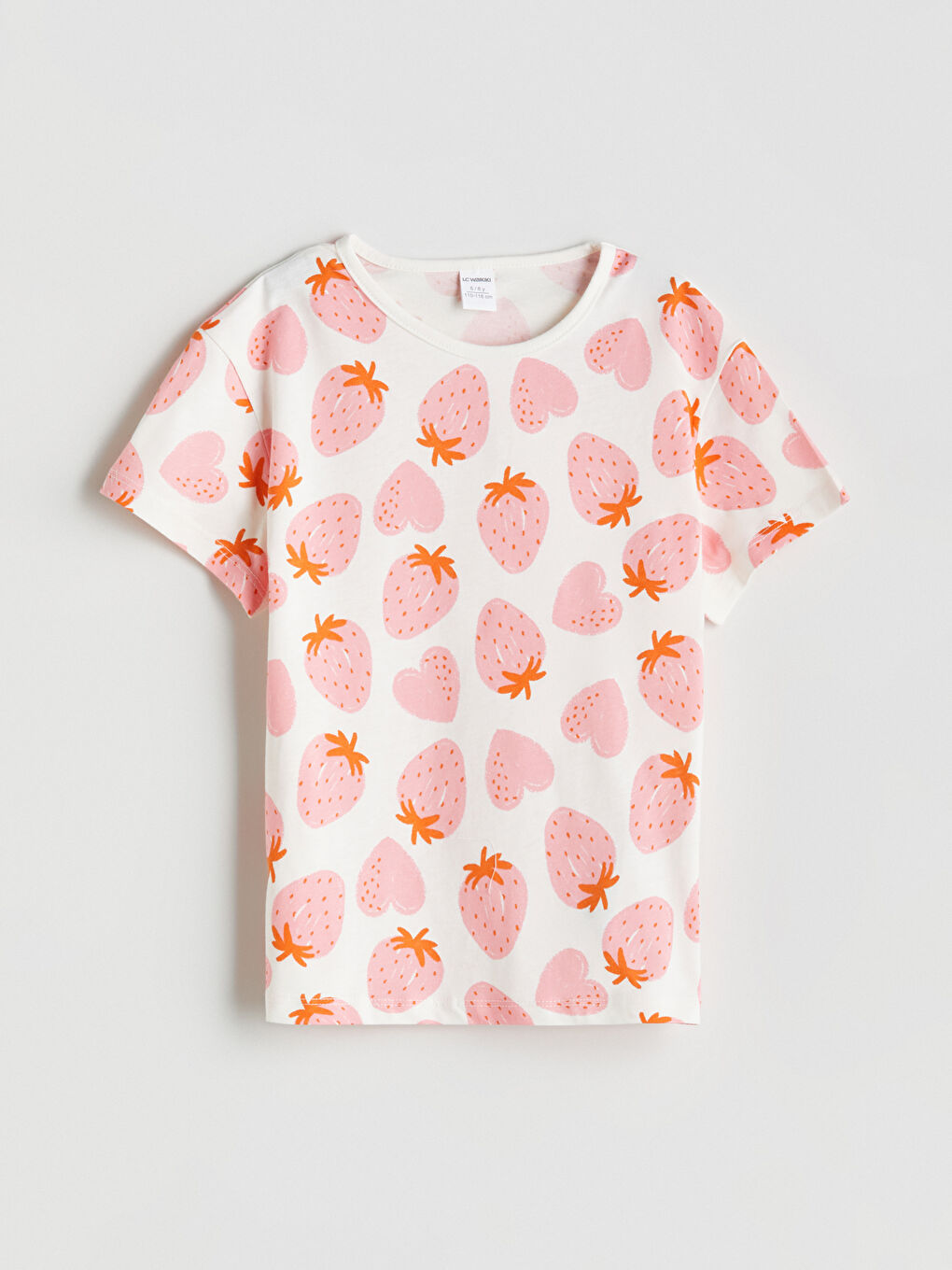Crew Neck Printed Girls' T-Shirt -S5JF81Z1-LRA